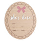 Wooden Birth Announcement Fill-In Photo Prop, She's Here