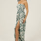 B5959-A920 SMOCKED BODICE WRAP LEG JUMPSUIT