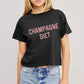 PUFF' Champagne Diet Graphic S/S Seamless Faux Crop