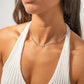 18K Gold PVD Stainless Steel Sunburst Chain Necklace