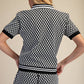 Collar Neck Short-Sleeve Polo Top