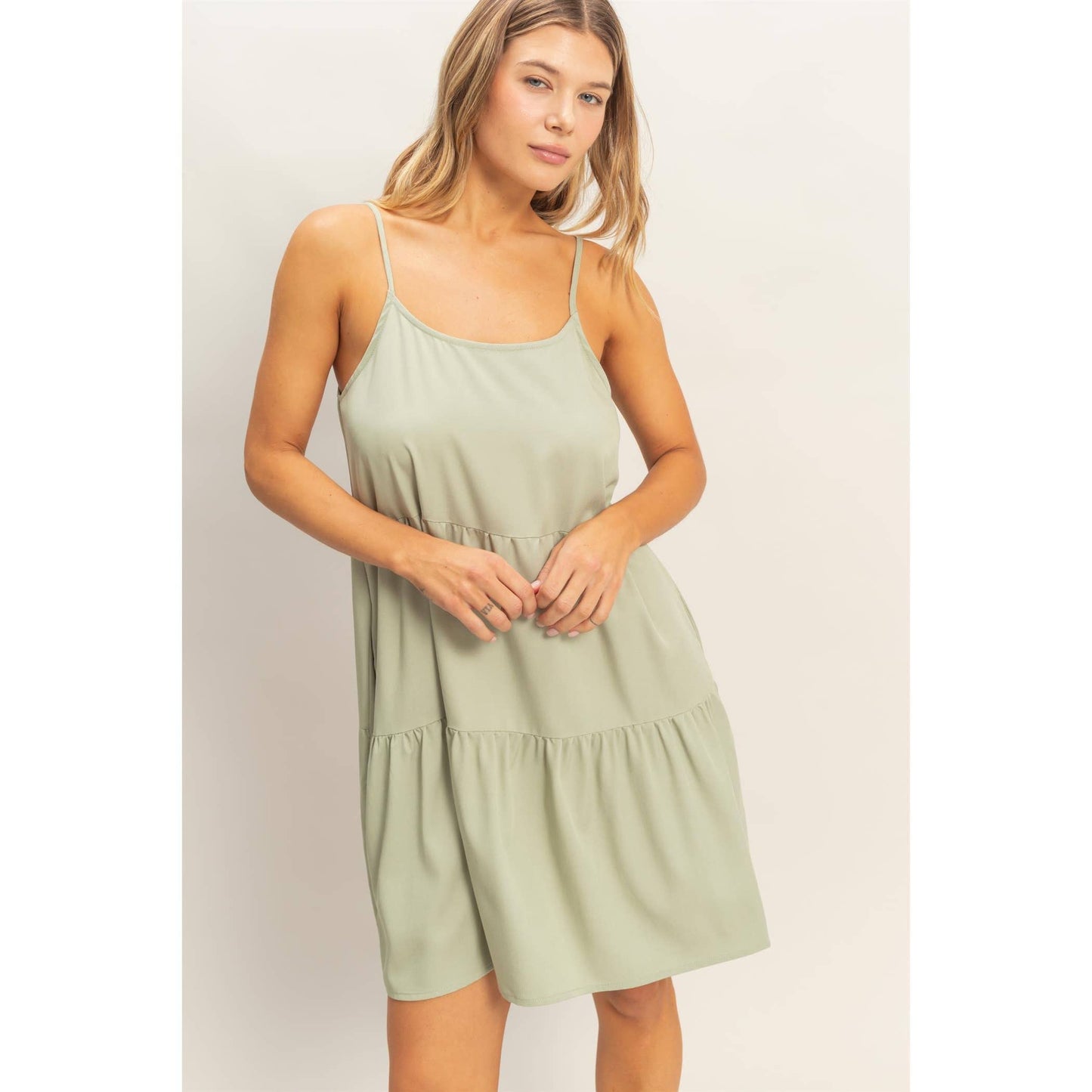 Tiered Spaghetti Strap Dress