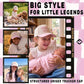 Kid/Baby 2-Tone Cap: Big Sister - Light Pink/Beige