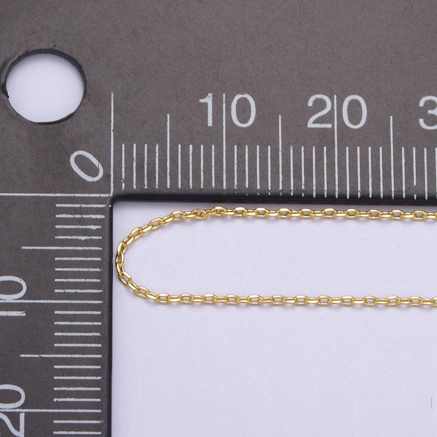 14K Gold Filled 1mm Cable Chain Dainty19 Inch Layering Slide