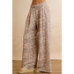 LEOPARD PRINT FULL LENGTH WIDE LEG PULL ON PANTS