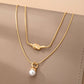 Layer Knot & Acorn Pendant Duo Drop Necklace | 80N92865