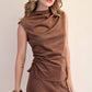 Mock Neck Sleeveless Top