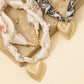 Textured Heart Pendant Knotted Bandana Necklace