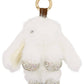 Bling Bunny Rabbit Soft Fur Plush Doll Keychain
