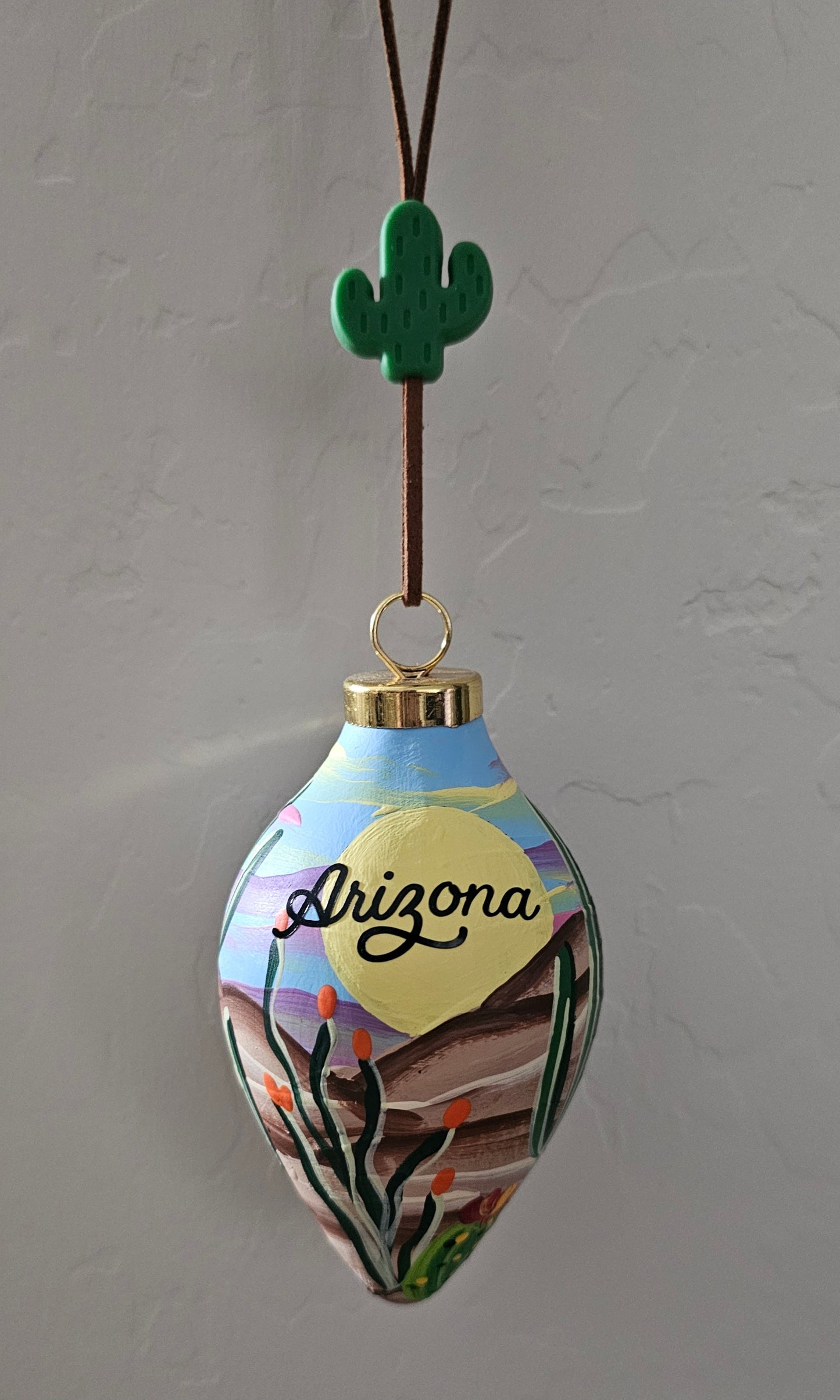 O-BULB-AZ-BLUE CERAMIC ORNAMENT