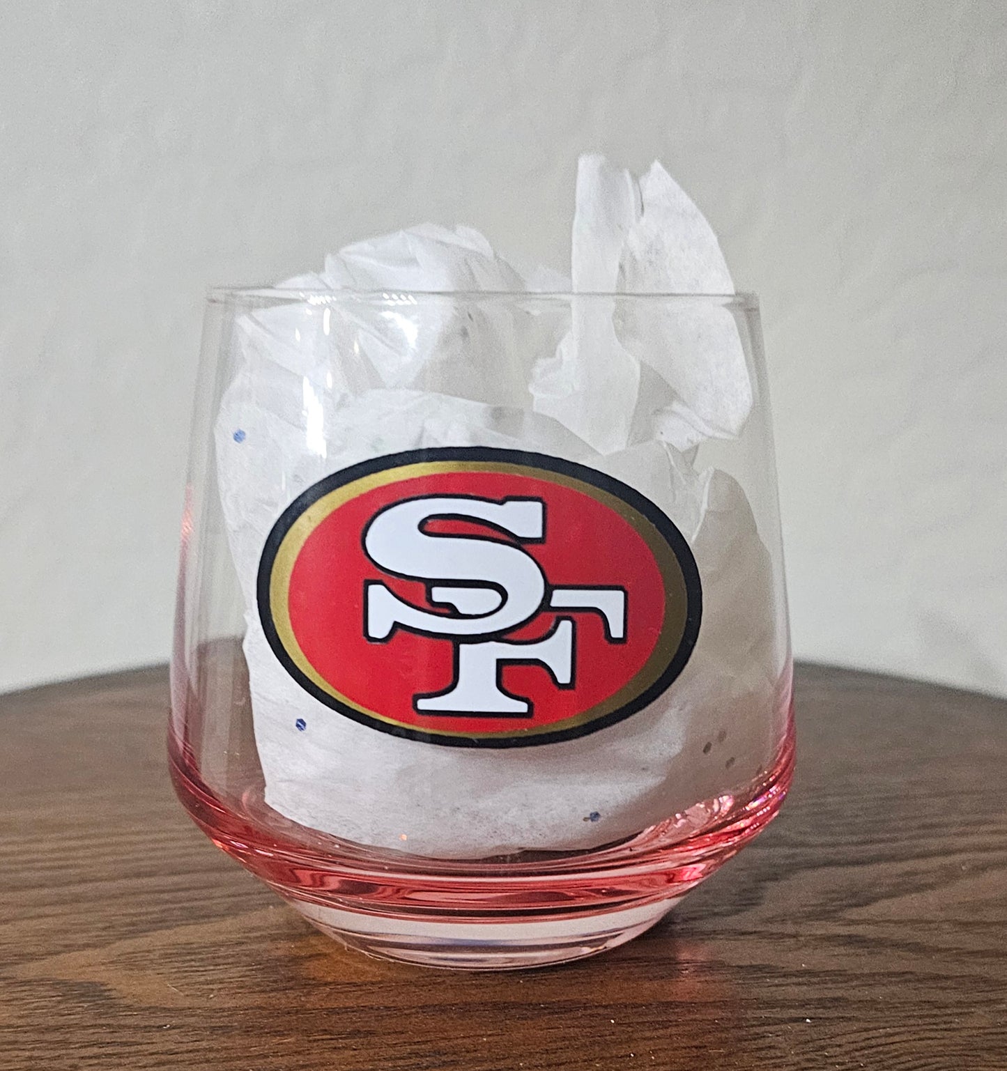 RED  GLASS 49ERS  10 OZ