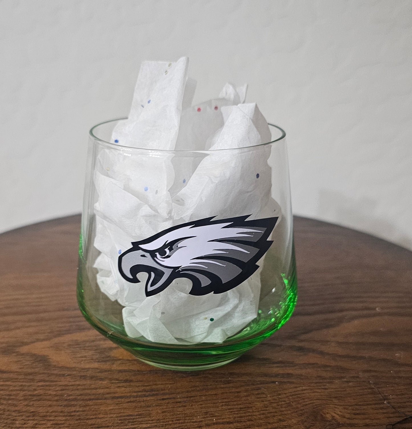 GREEN GLASS EAGLES 10 OZ
