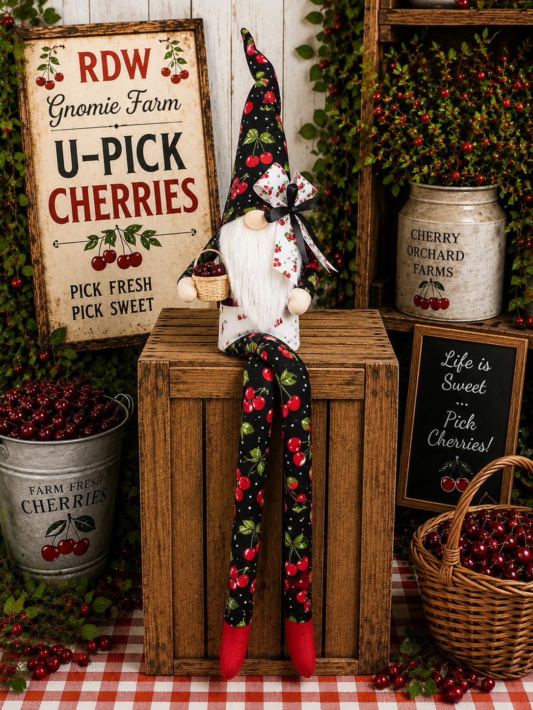 CHERRY SUMMER FRUIT & VEGGIE  GNOMIE