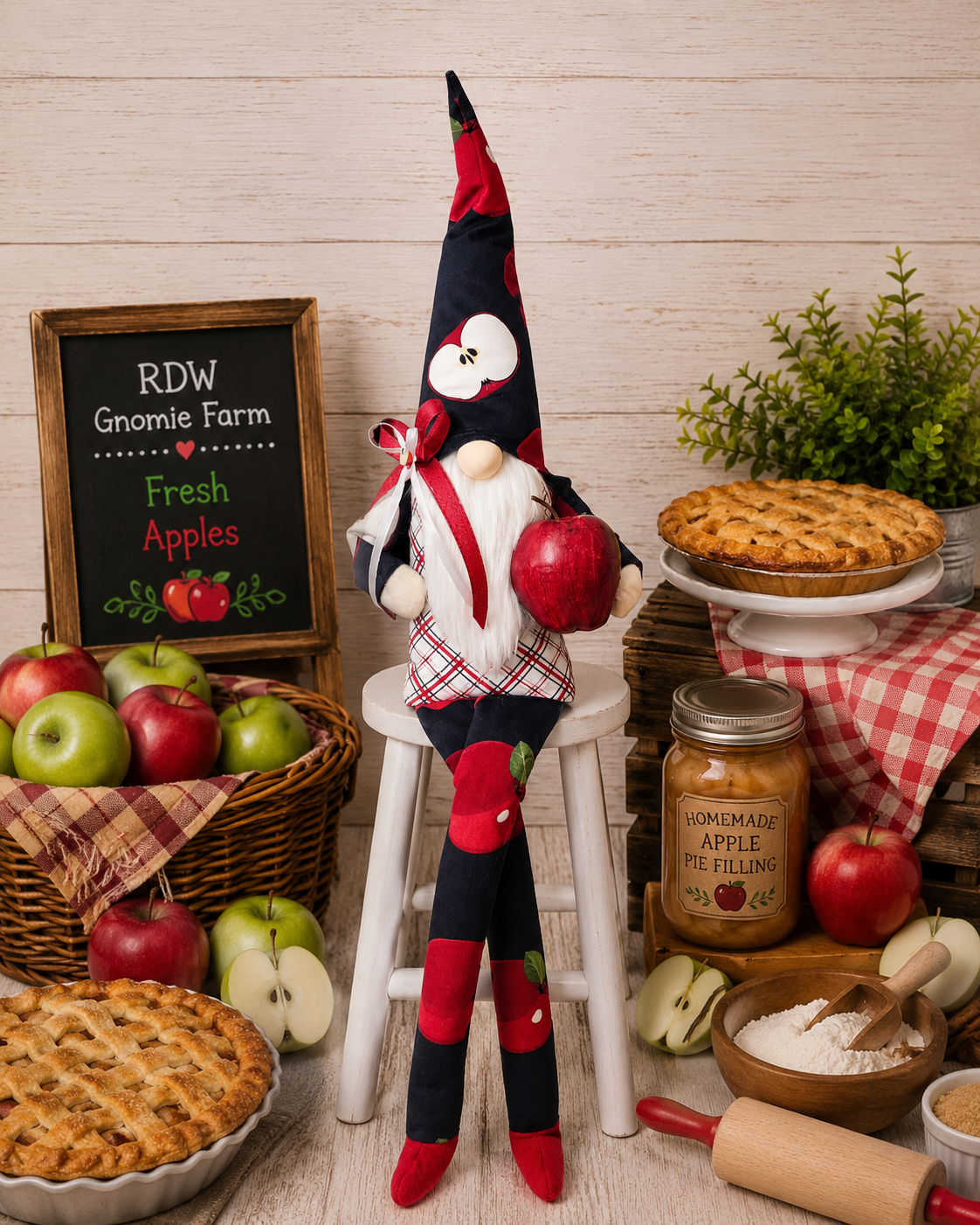 APPLE SUMMER FRUIT & VEGGIE  GNOMIE, 35"