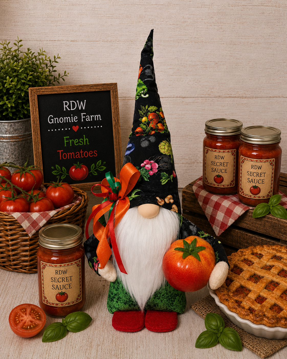 TOMATO SUMMER FRUIT & VEGGIE  GNOMIE