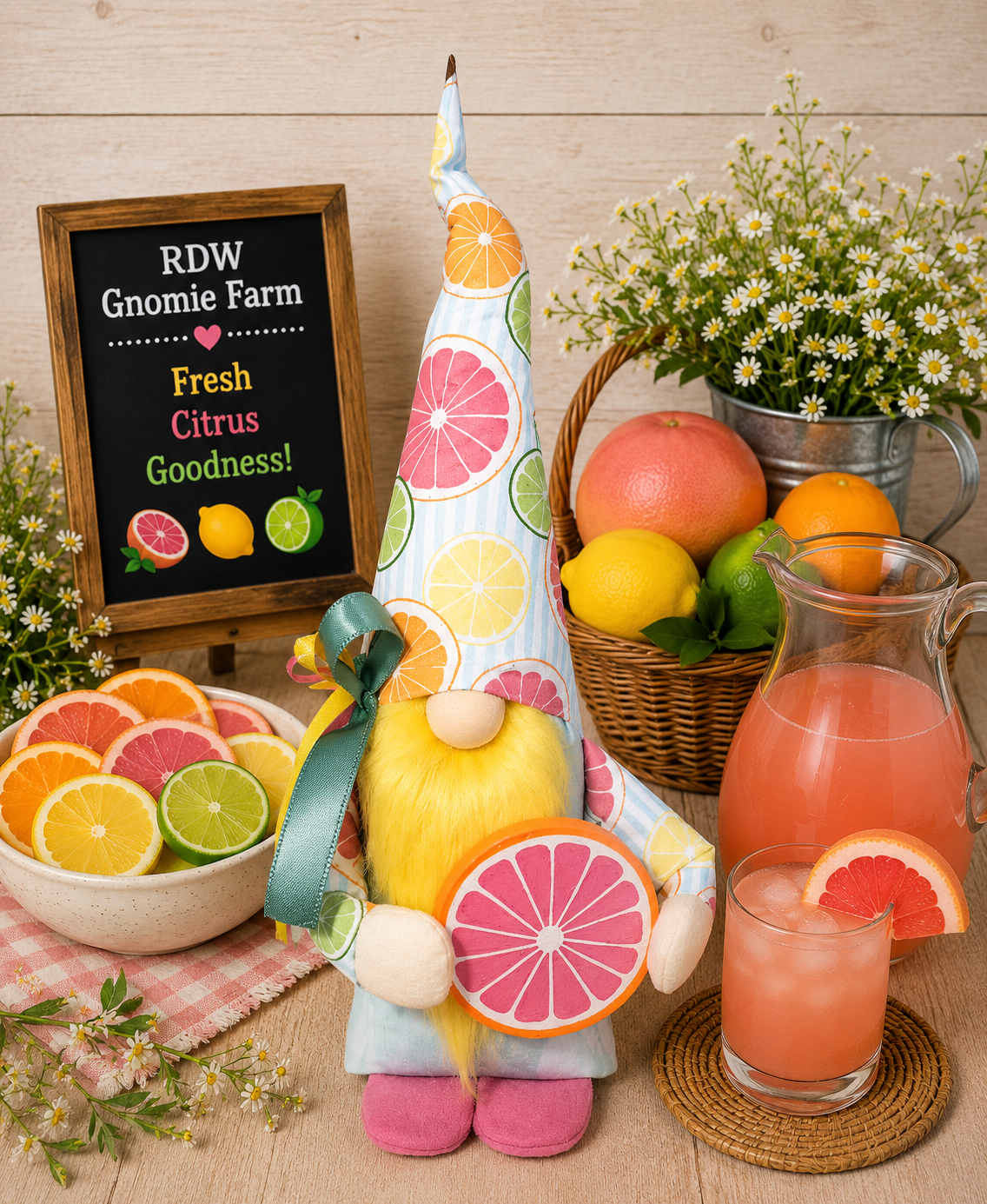 CITRUS SUMMER FRUIT & VEGGIE  GNOMIE