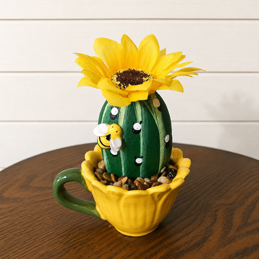 Cactus Flower Rock Cup