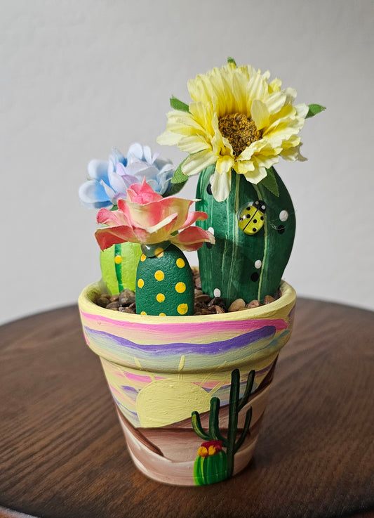 YELLOW DESERT  3" ROCK POT