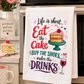 Life Is Short Tea Towel
