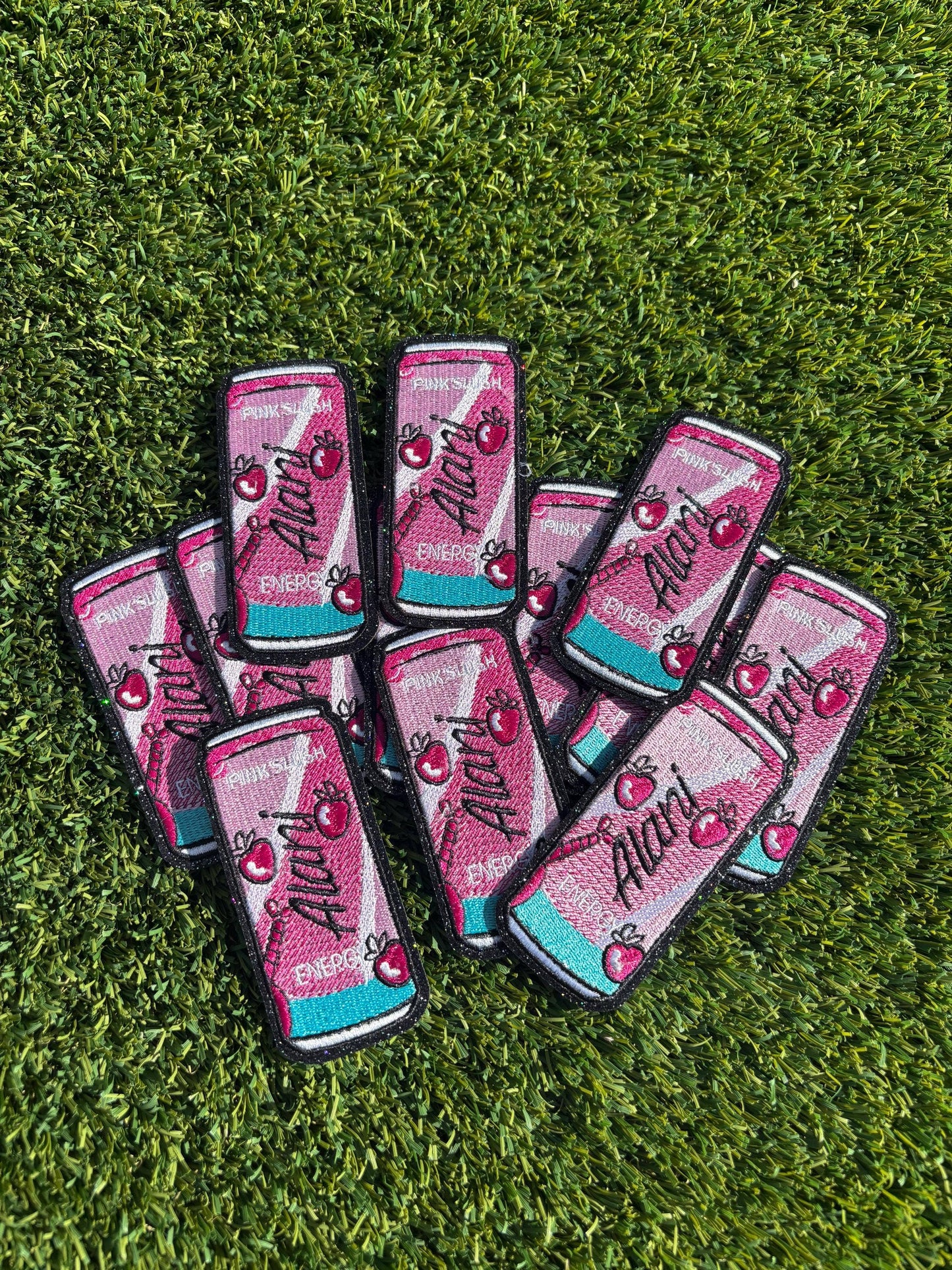 Alani Pink Slush Glitter Embroidered Patch