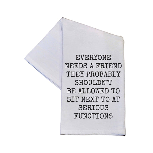 Funny Friendship Tea Towel | Kitchen Décor | Sip & Shop Arizona
