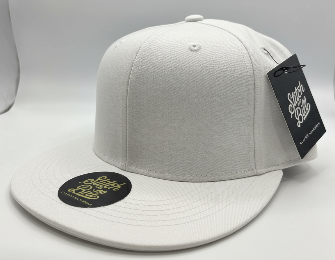 Premium Flat Brim Snapback Hat 100% Cotton Men Women Blank