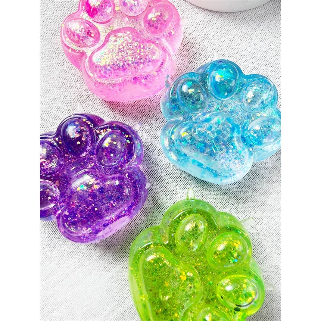 Cute Sugary Glittered Paw Squishy Toy