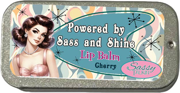 Lip Balm Tin, Cherry, Powered by Sass