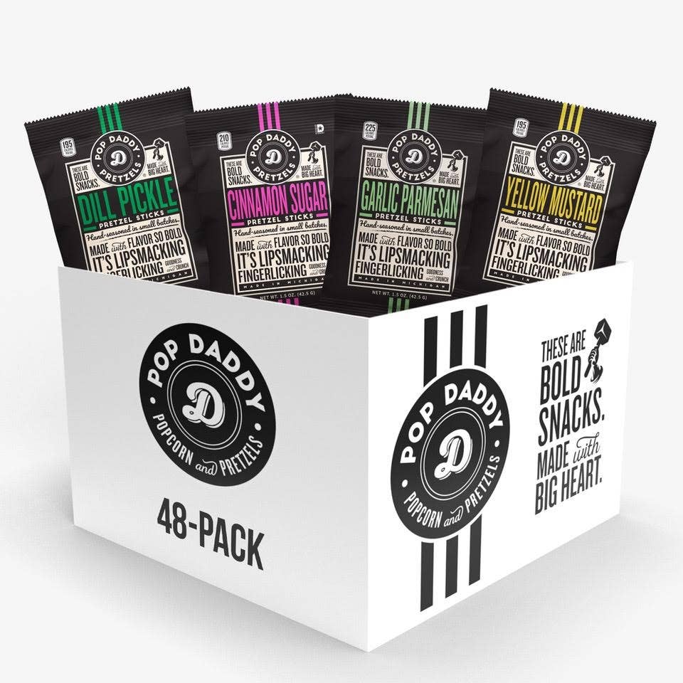 Seasoned Pretzels - 1.5oz - 48count Variety Box of 4 Flavors