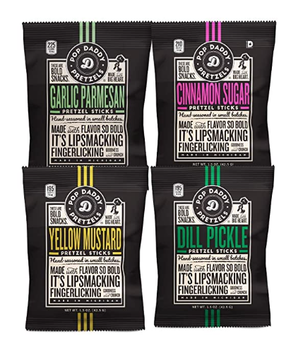 Seasoned Pretzels - 1.5oz - 48count Variety Box of 4 Flavors