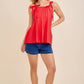 Scarlet Ribbon Pleated Sleeveless Top