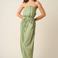 MINERAL WASH CONTRAST STITCH BARREL LEG JUMPSUIT