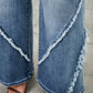 P8212M-MID RISE WIDE FRAYED SEAM
