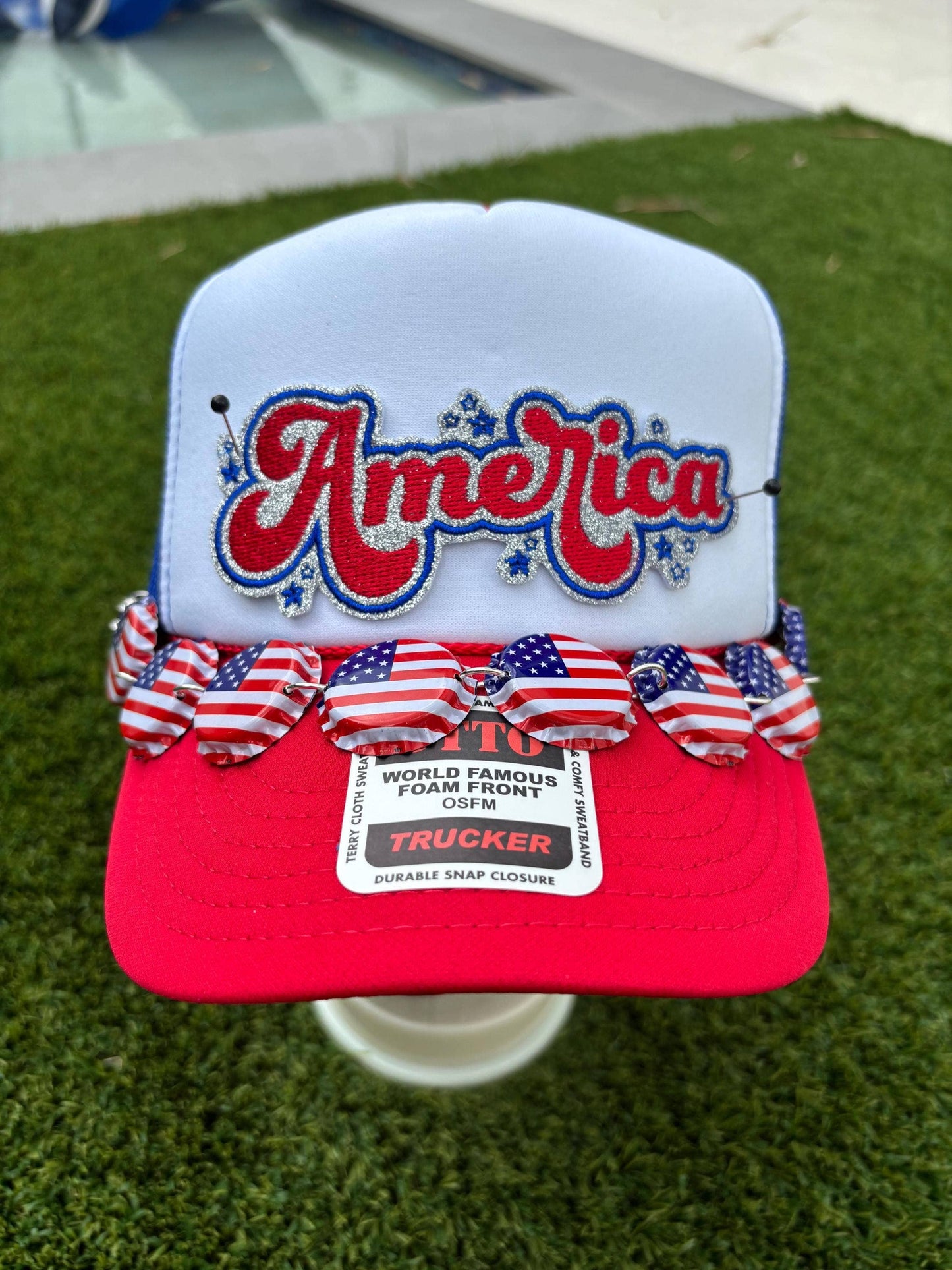 Trendy America Glitter Patch