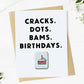 Cracks Dots Bams Birthdays Mahjong Birthday Card