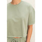 Short Sleeve Crew Neck Top And Shorts Set