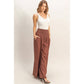 Polka Dot Elastic Wide-Leg Pants