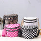 `.Double Zip Crescent Sling Bum Bag
