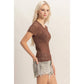 Textured Lace Short Sleeve Top