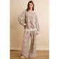 LEOPARD PRINT FULL LENGTH WIDE LEG PULL ON PANTS