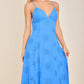 Eyelet Embroidered Spaghetti Strap Midi Dress