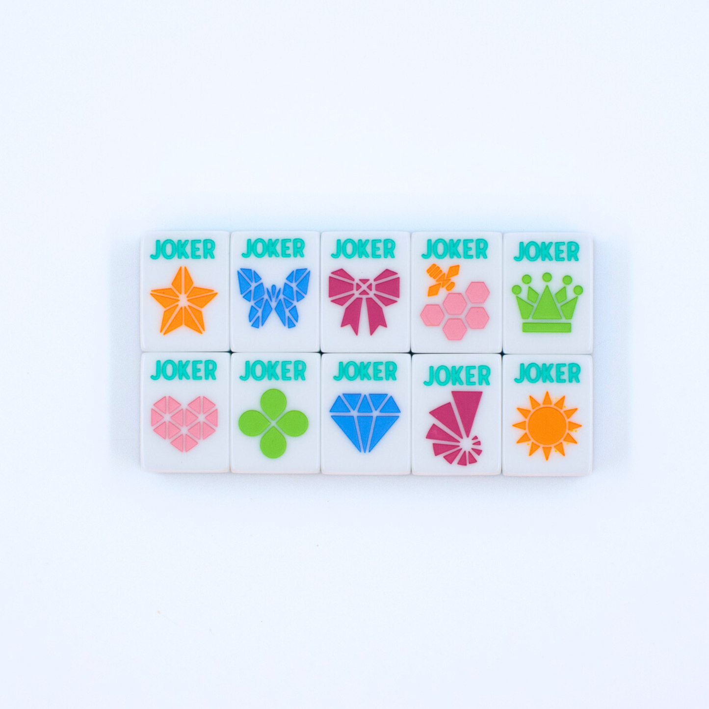 Crystal Prism Pink | Mahjong with Bold Angles and Vibrant Vibes | 1.25" x 0.9" x 0.7"