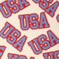 USA Varsity Letter Embroidered Heat Press Style Patch