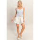 Ruffle Trim Drawstring Shorts