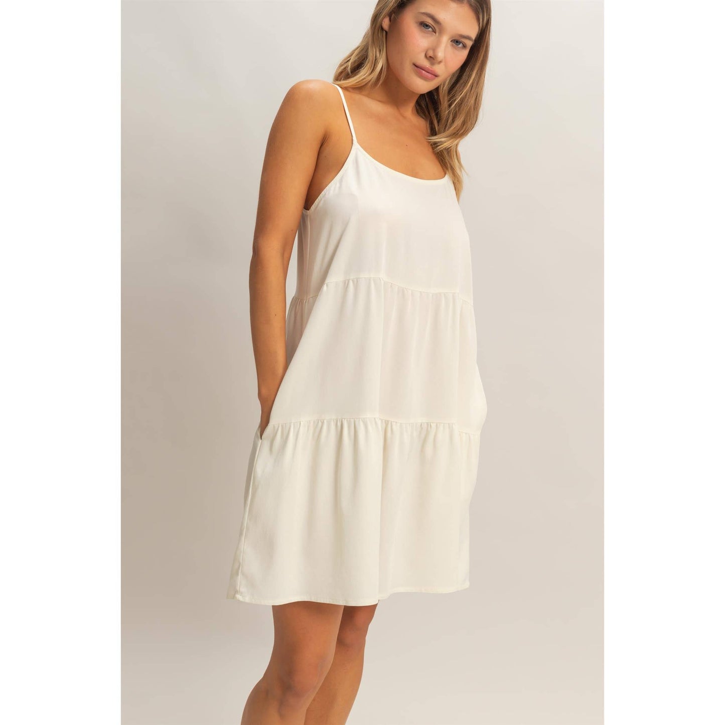 Tiered Spaghetti Strap Dress