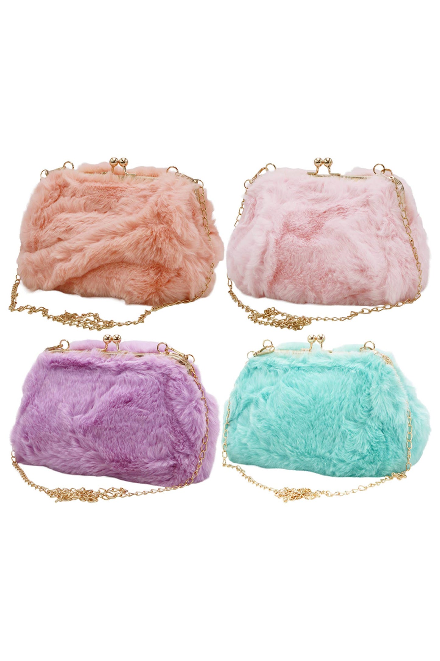 Bunny Rabbit Fuzzy Faux Fur Crossbody Bag