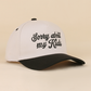 Sorry About My Kids Two Tone Snapback Hat Zenana Consgt.