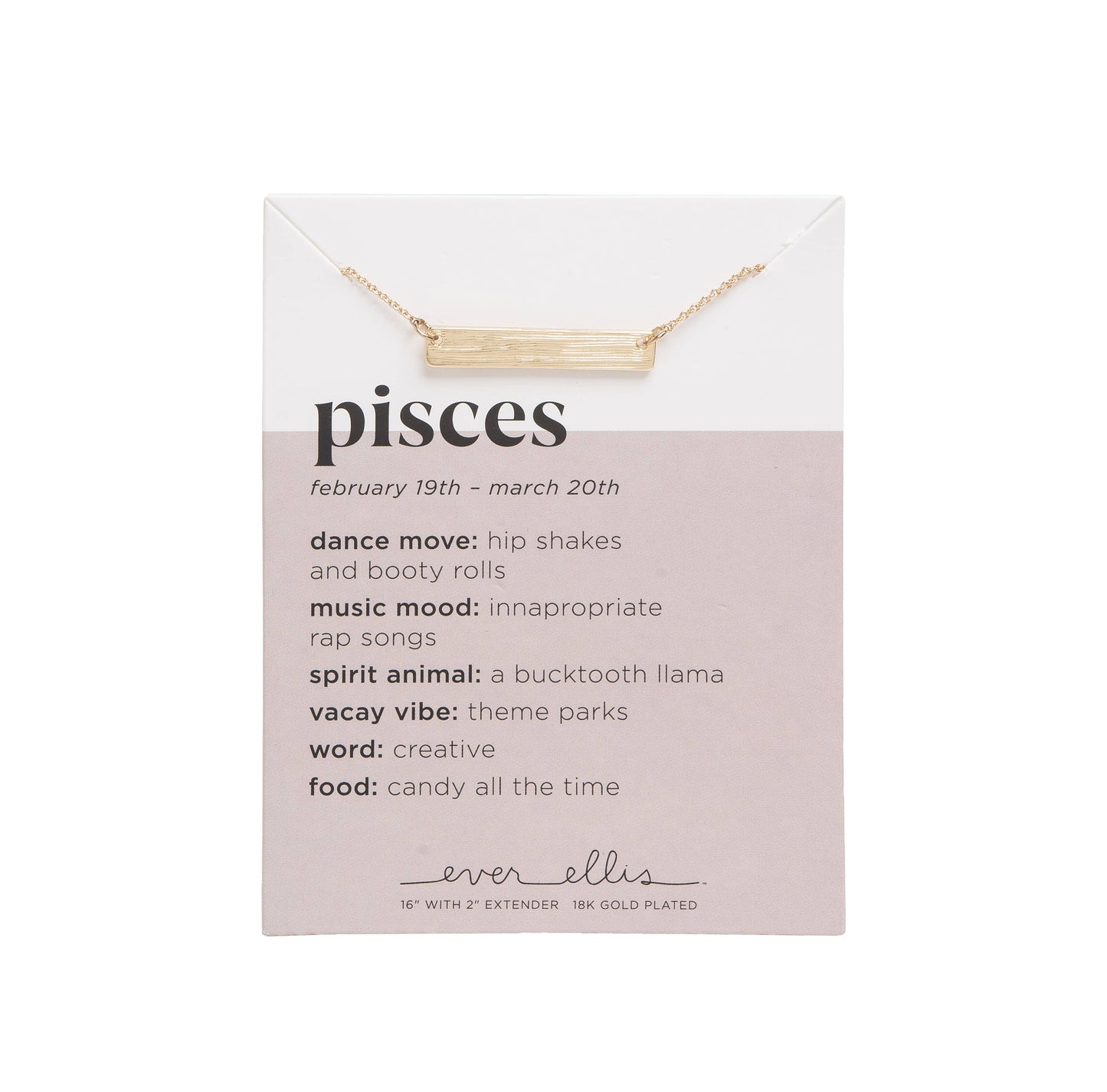 SALE Metal Gold Pisces Zodiac Necklace