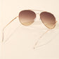 Oversized Double Bridge Fashion Aviator Sunglasses