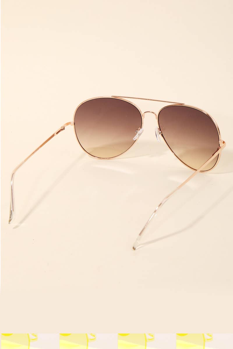 Oversized Double Bridge Fashion Aviator Sunglasses